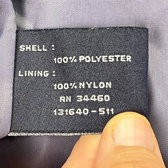 London Fog Mens Lavender & Black Collar Jacket L Nylon & Polyester - Picture 6 of 9